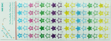 Autocollants de rappel de calendrier de style japonais pour la forme 70mm x 170mm d'étoile de planificateurs